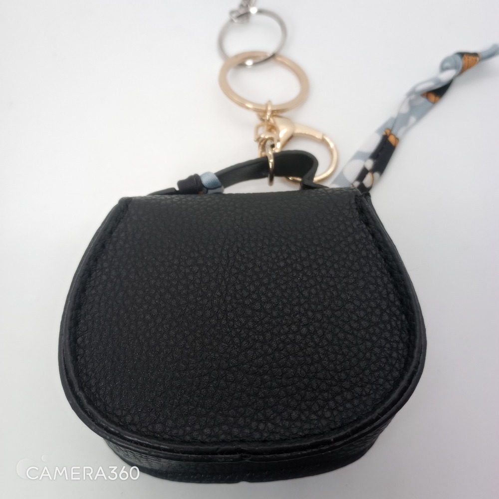 Mini  Black Bag Charm Keychain With Fun 8 Ball - Picture 4 of 4